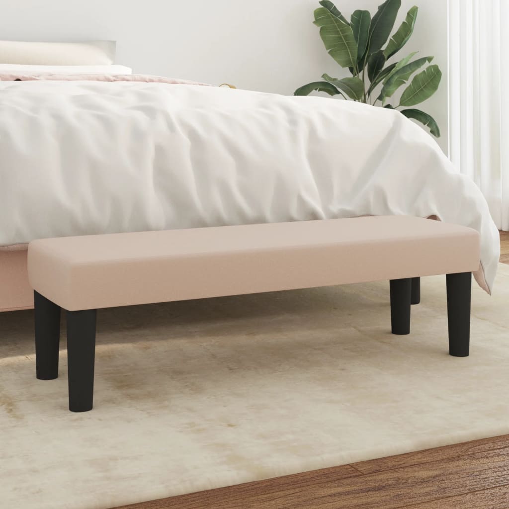 Bench, cappuccino color, 100x30x30cm, artificial leather