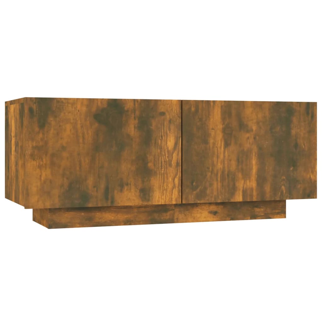 TV cabinet set, 2-piece, smoked oak, wood
