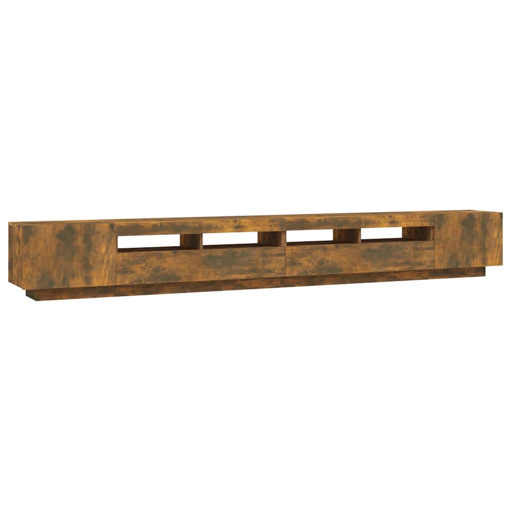 TV cabinet set, 3-piece, smoked oak, wood
