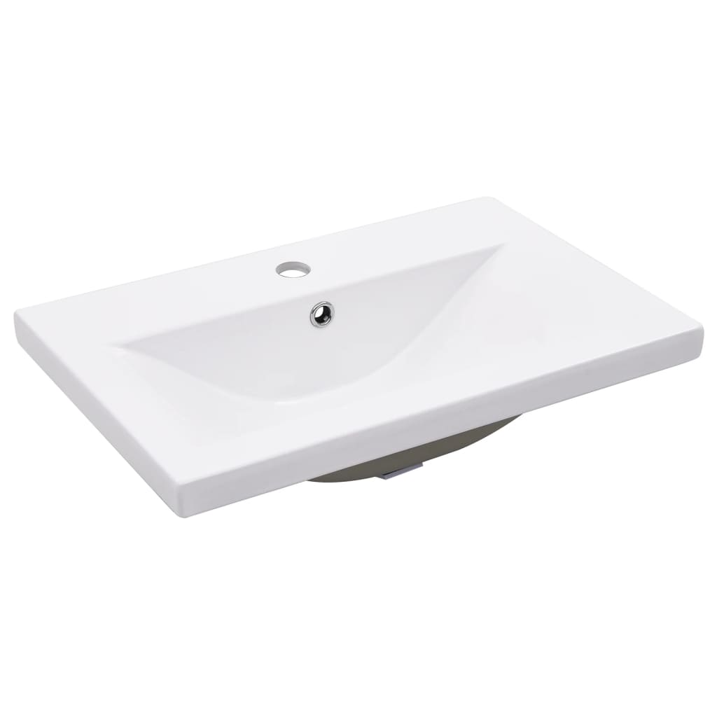 Sink cabinet with sink, gray oak, wood