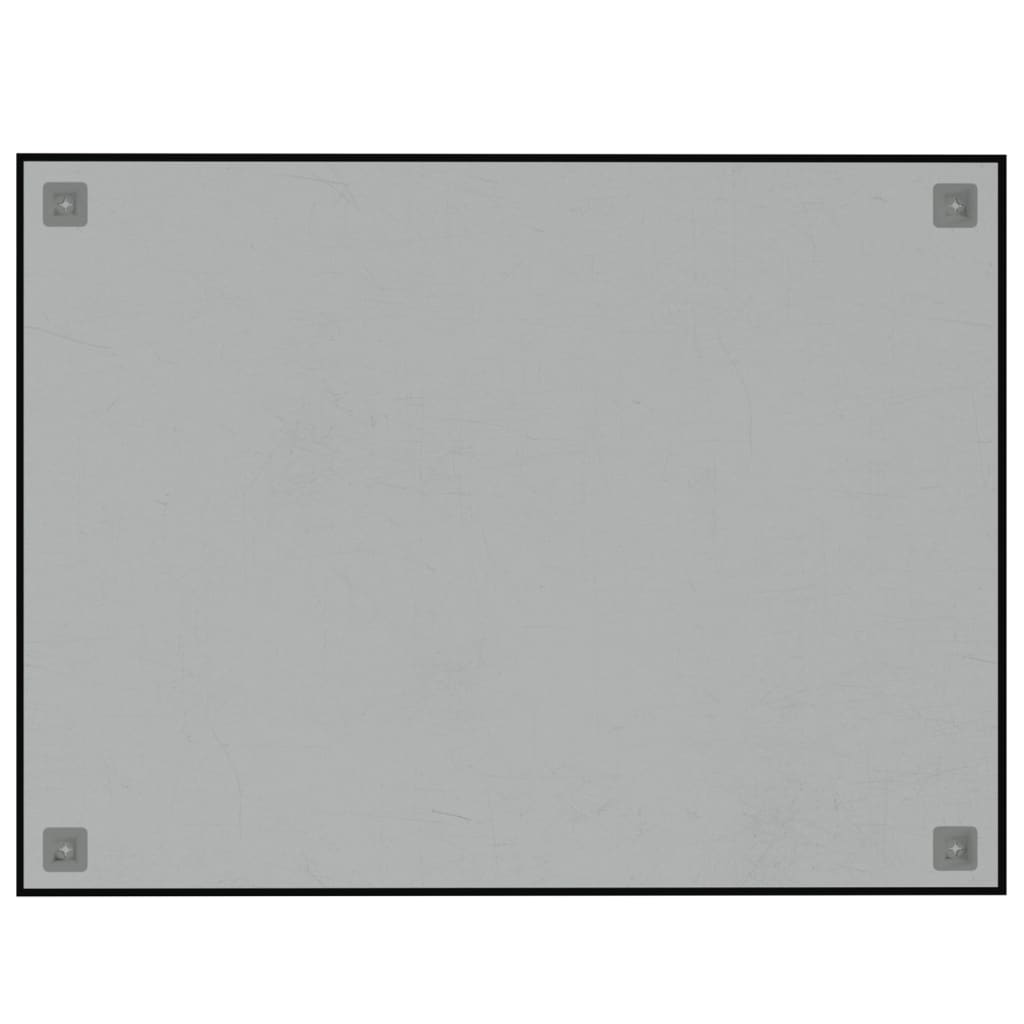 Sieninė magnetinė lenta, juoda, 80x60cm, grūdintas stiklas