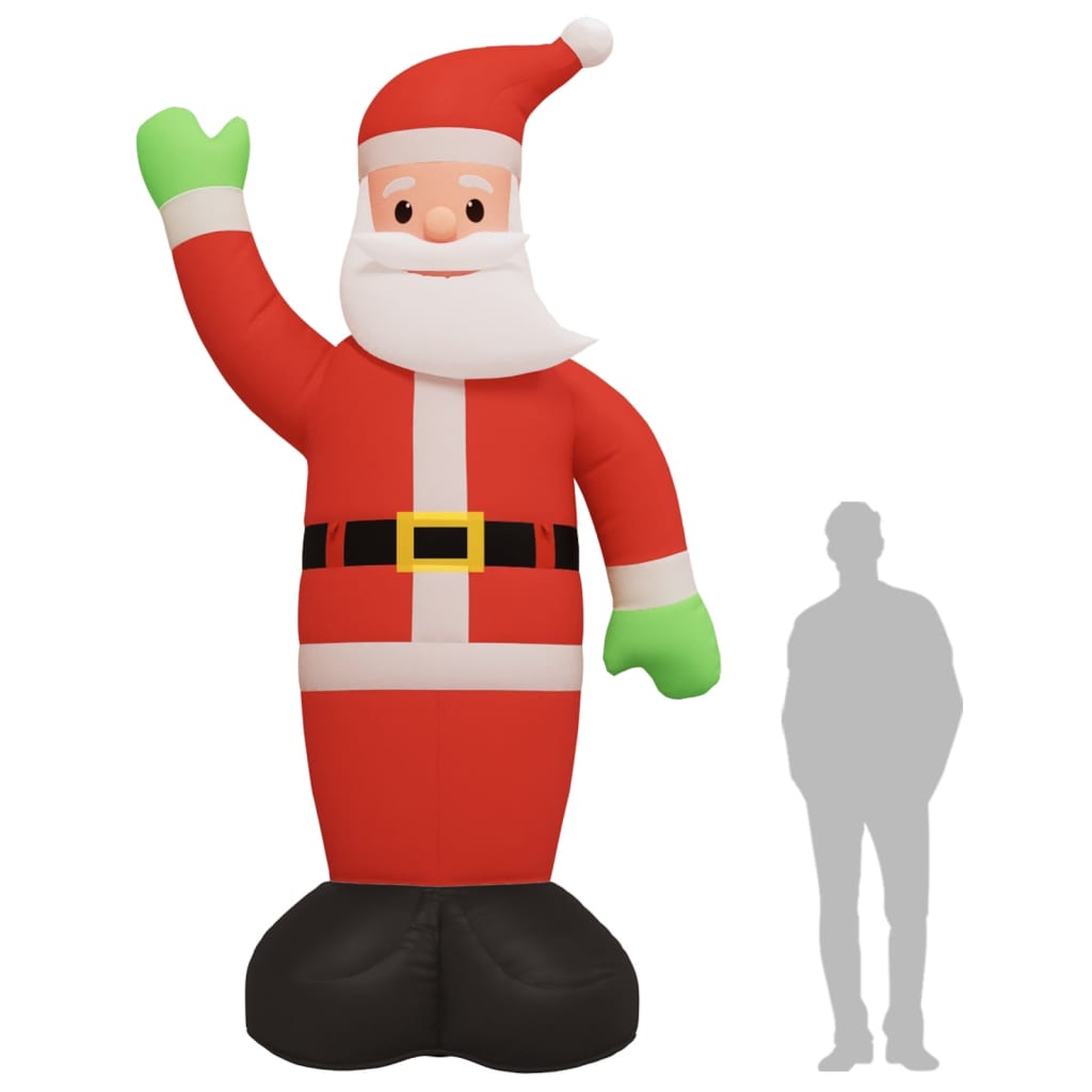 Inflatable Santa Claus with LED Lights, 370cm