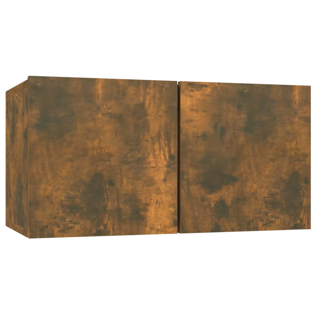 TV spintelės, 8vnt., dūminio ąžuolo, 60x30x30cm, mediena