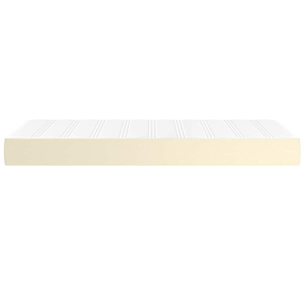 Pocket spring mattress, medium firm, cream, 80x200x20cm, artificial leather