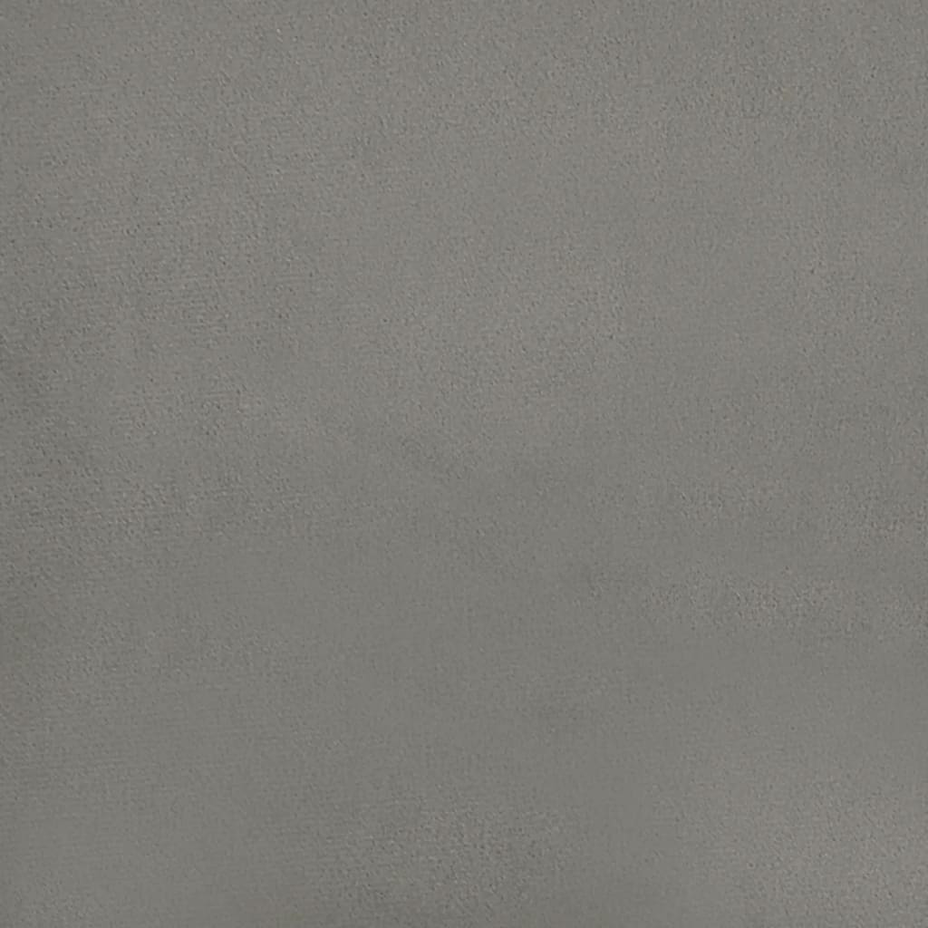 Spyruoklinis čiužinys, šviesiai pilkas, 120x200x20 cm, aksomas