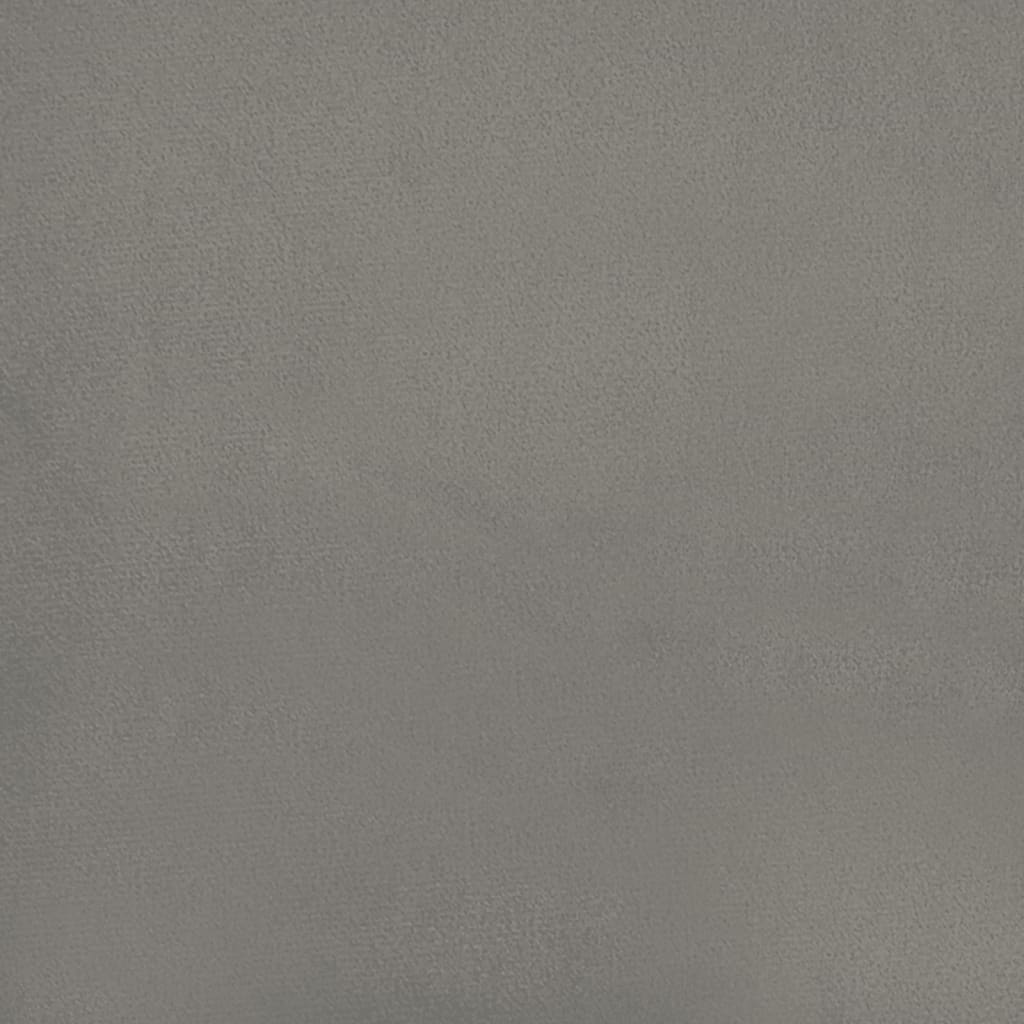 Kišeninių spyruoklių čiužinys, vidutinio kietumo, pilkas, 137x190x20cm, aksomas