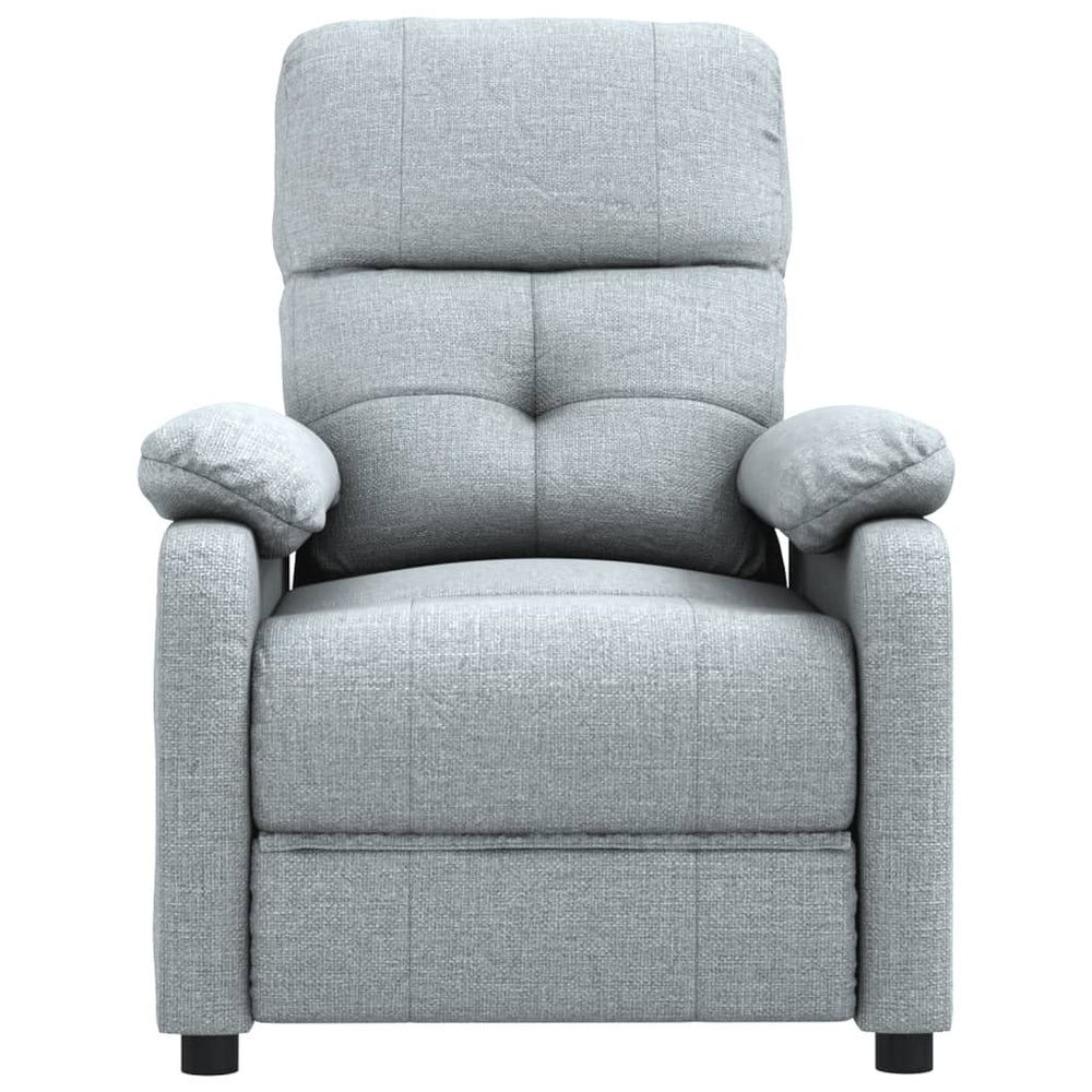 Recliner, light grey, fabric