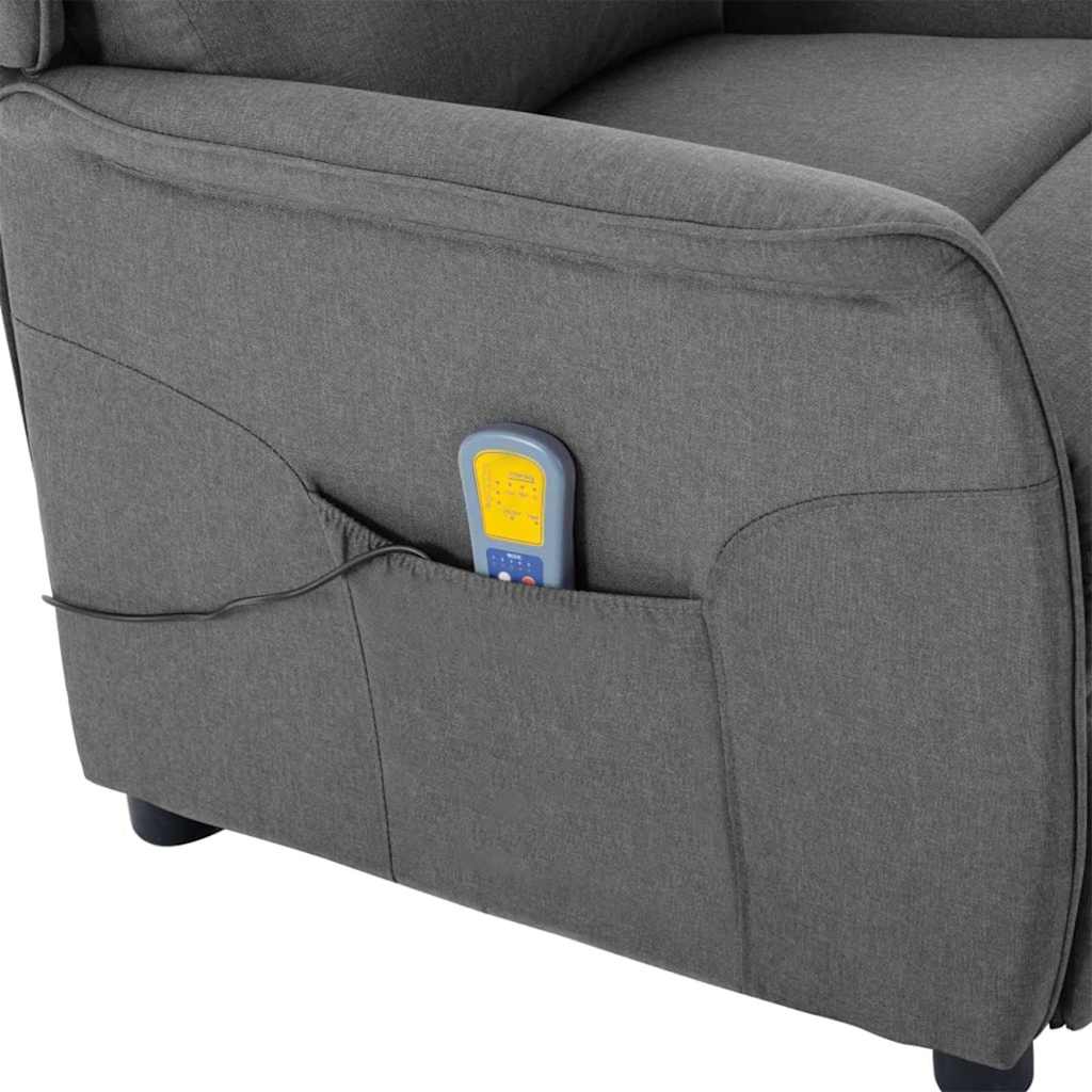 Massage chair Light grey 67.5 x 93.5 x 101.5 cm fabric