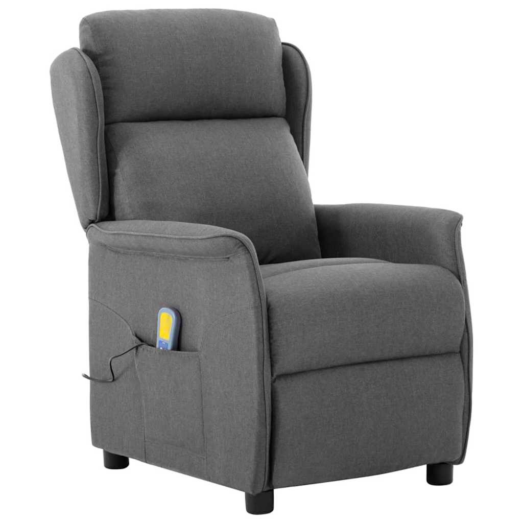 Massage chair Light grey 67.5 x 93.5 x 101.5 cm fabric