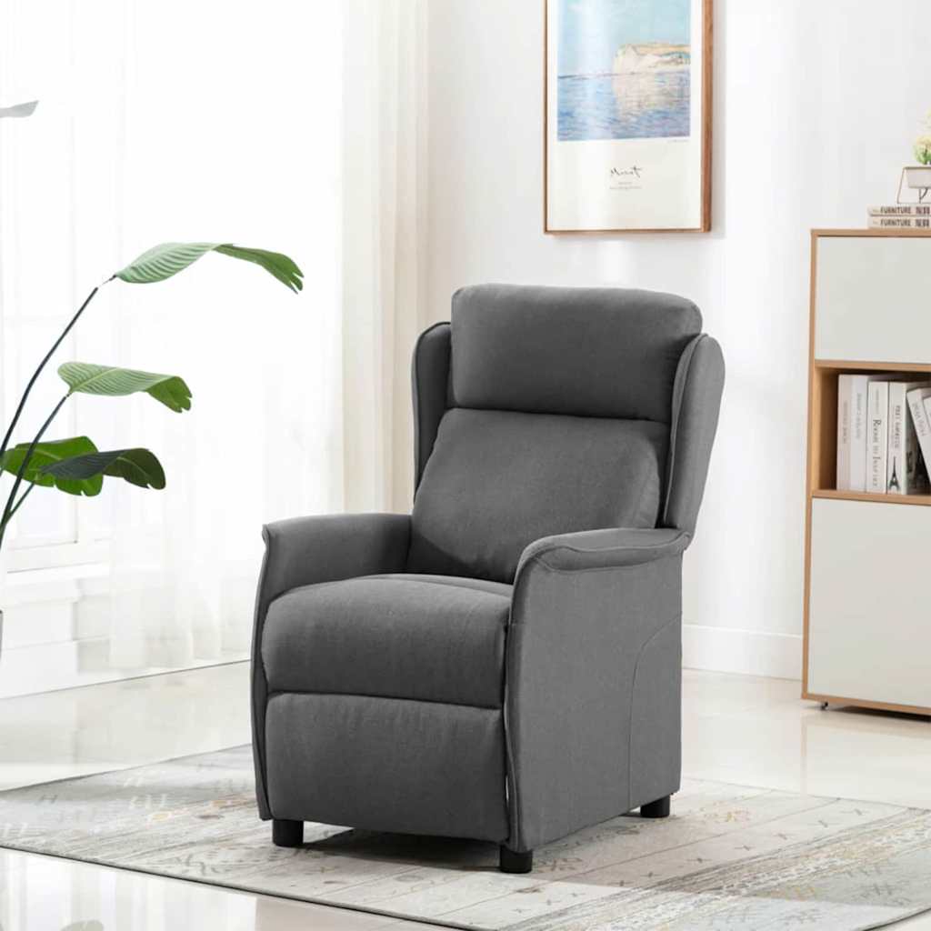 Massage chair Light grey 67.5 x 93.5 x 101.5 cm fabric