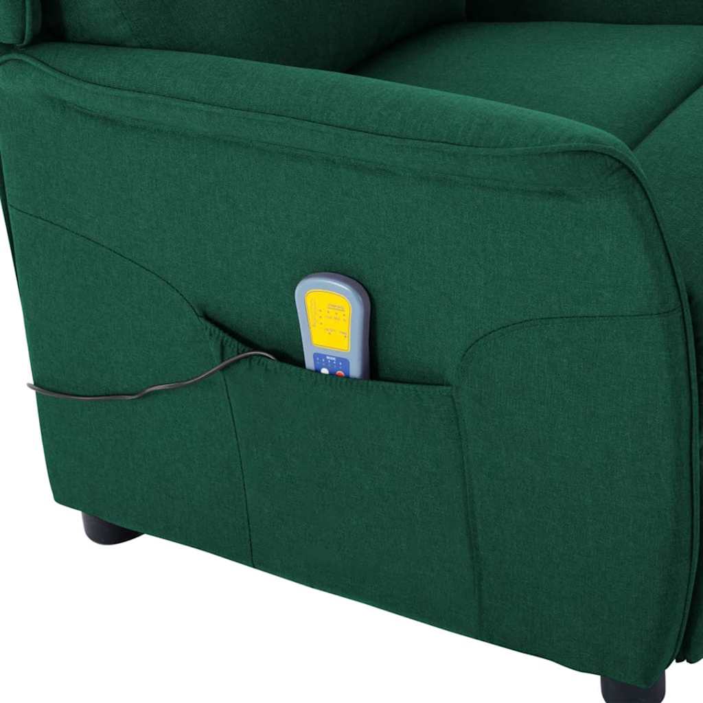 Massage Chair Dark Green 93.5 x 67.5 x 101.5 cm Fabric