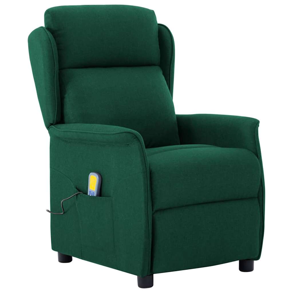Massage Chair Dark Green 93.5 x 67.5 x 101.5 cm Fabric