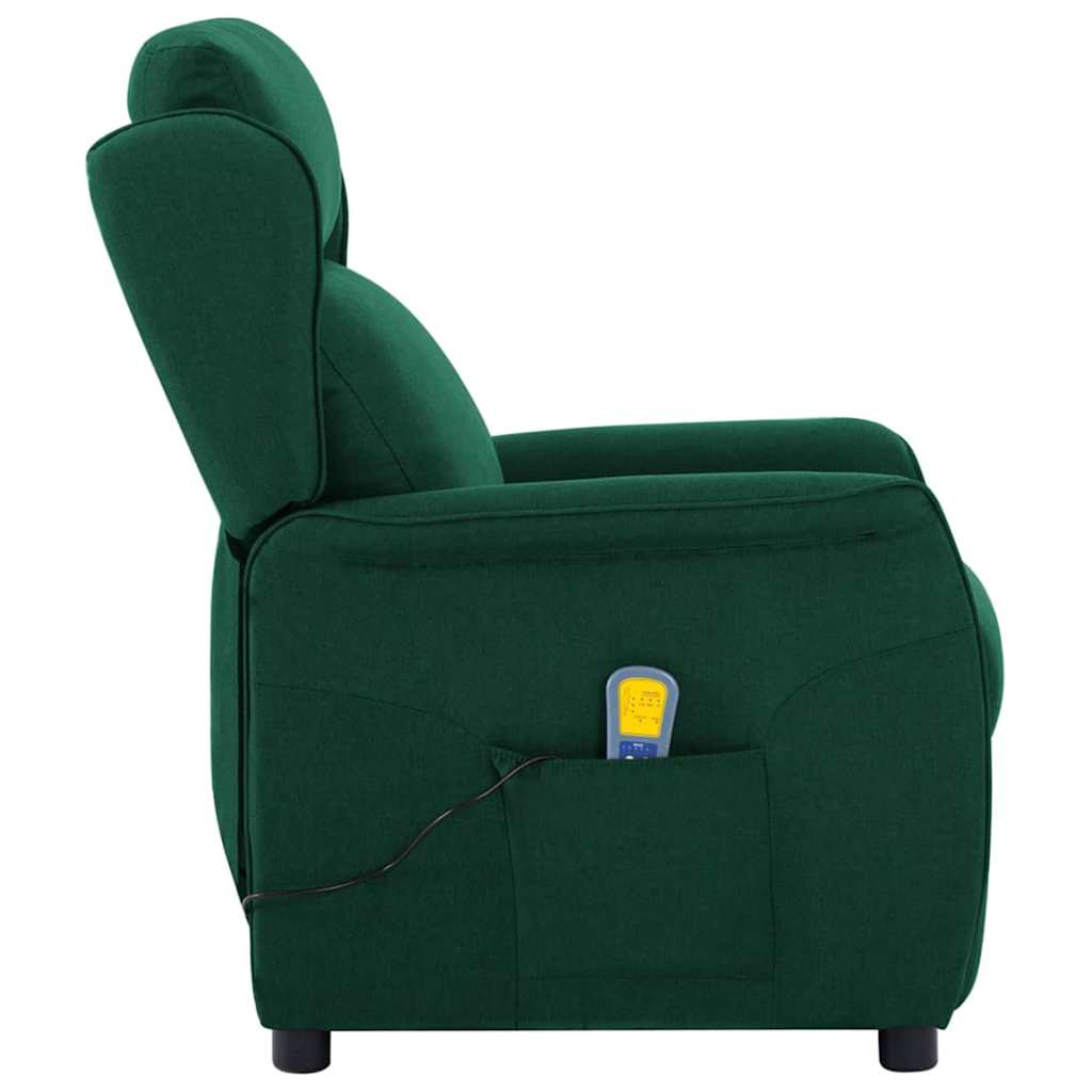 Massage Chair Dark Green 93.5 x 67.5 x 101.5 cm Fabric