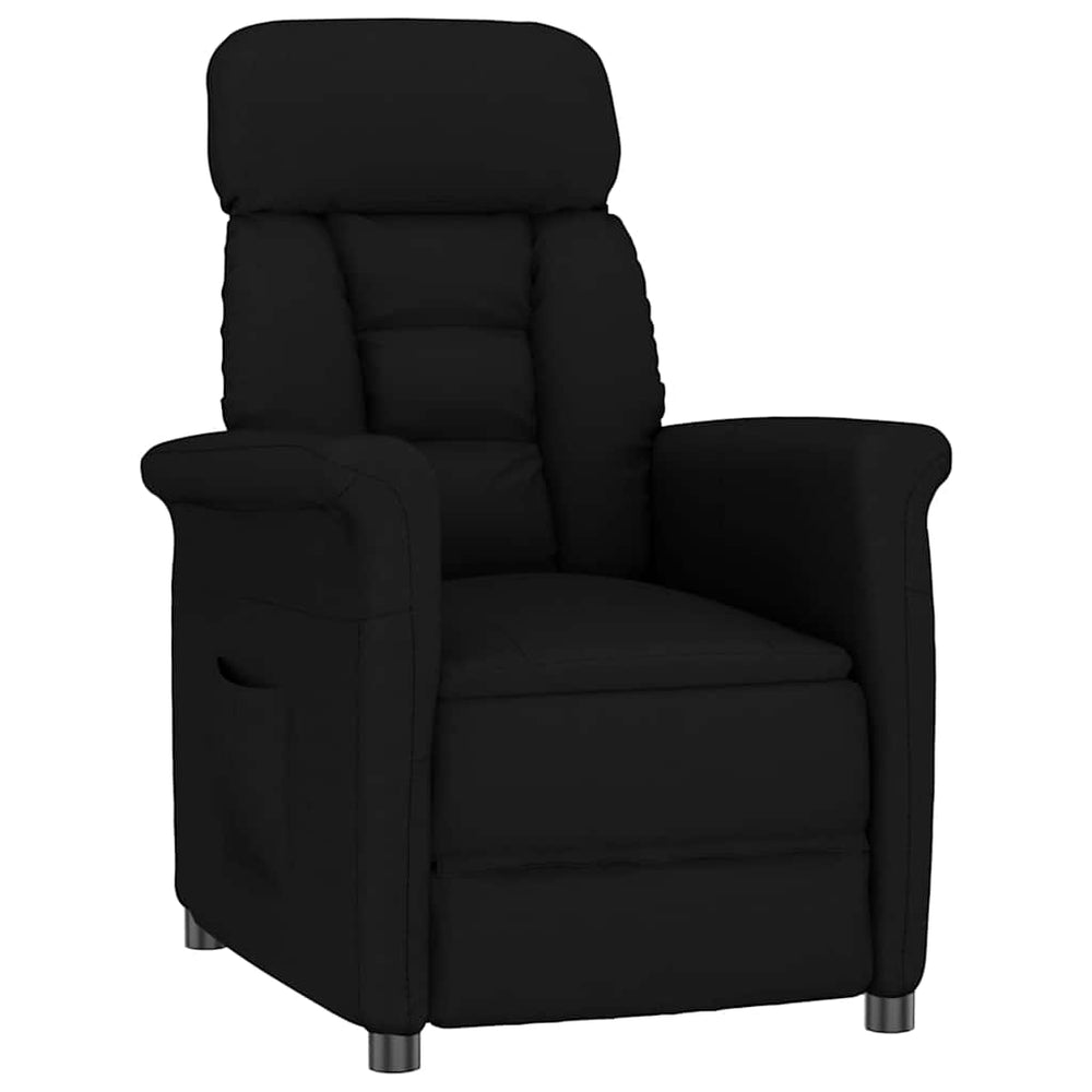 Juodas atsilenkiantis krėslas Juoda 70.5 x 96.5 x 95 cm
