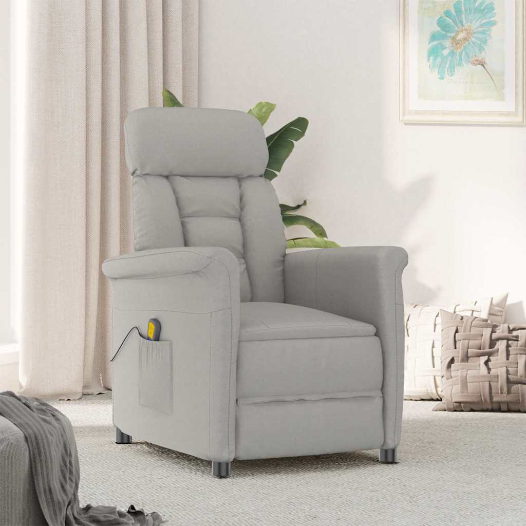Massage chair Light grey 70.5 x 96.5 x 95 cm Polyester