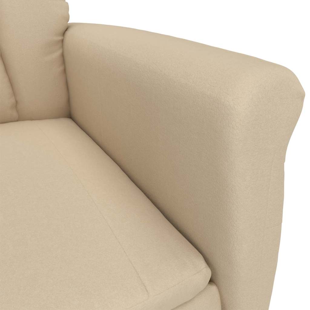 Massage Chair Cream 70.5 x 96.5 x 95 cm Fabric and Metal