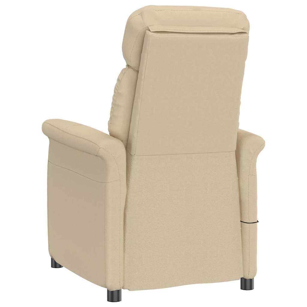 Massage Chair Cream 70.5 x 96.5 x 95 cm Fabric and Metal