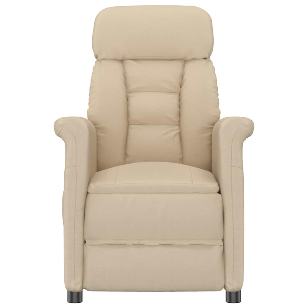 Massage Chair Cream 70.5 x 96.5 x 95 cm Fabric and Metal