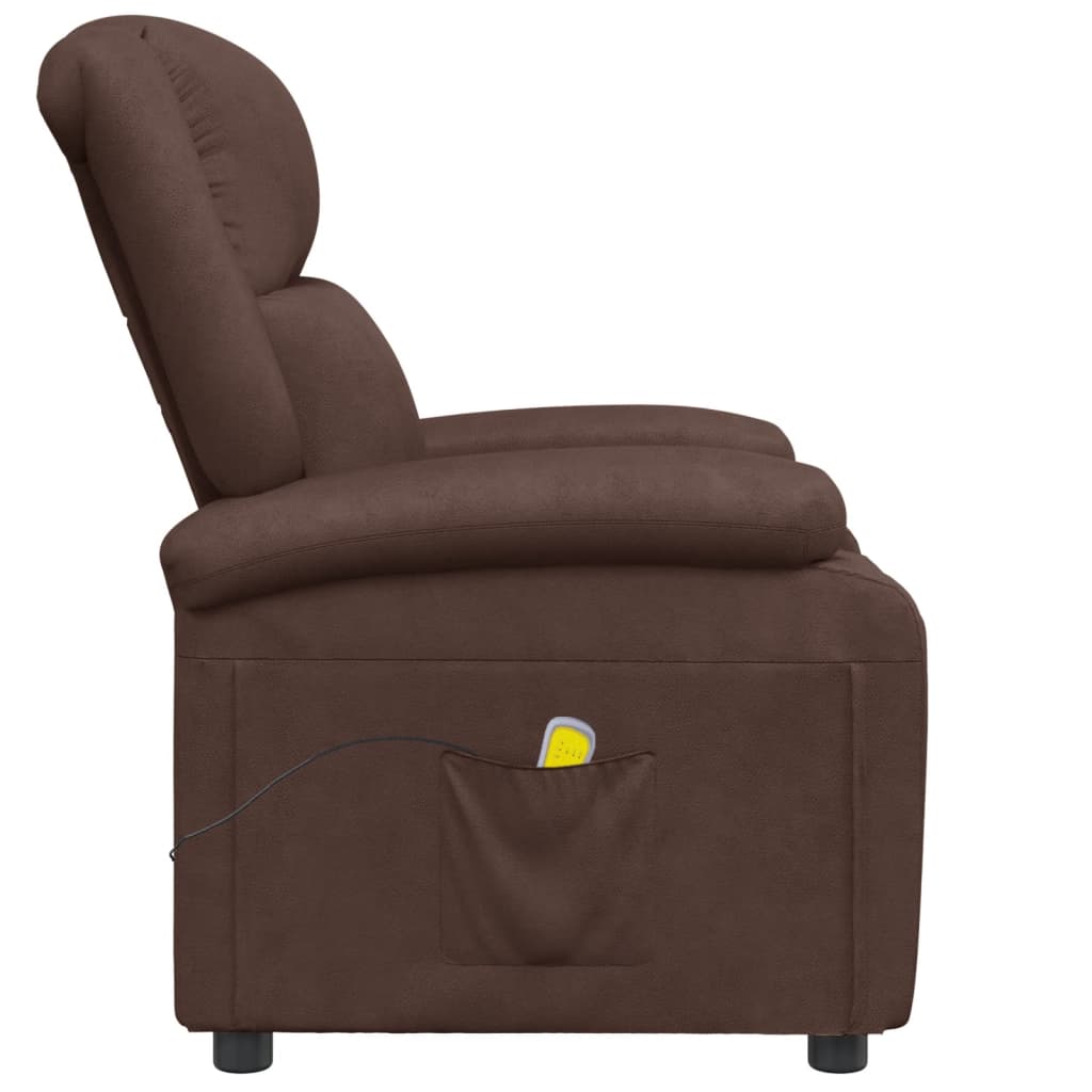 Massage chair, brown, artificial leather