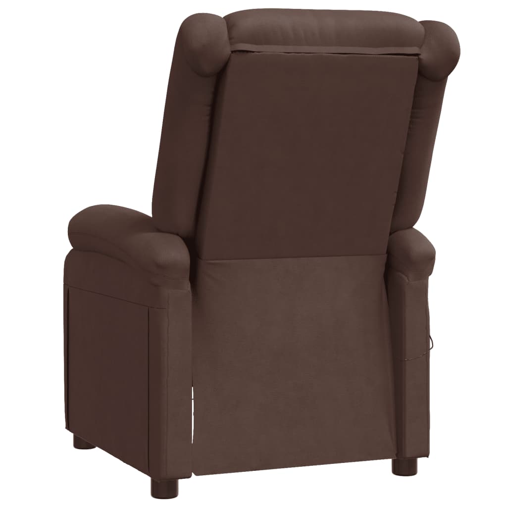 Massage chair, brown, artificial leather