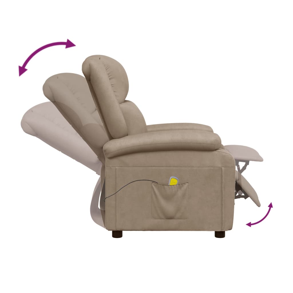 Massage chair, cappuccino, artificial leather