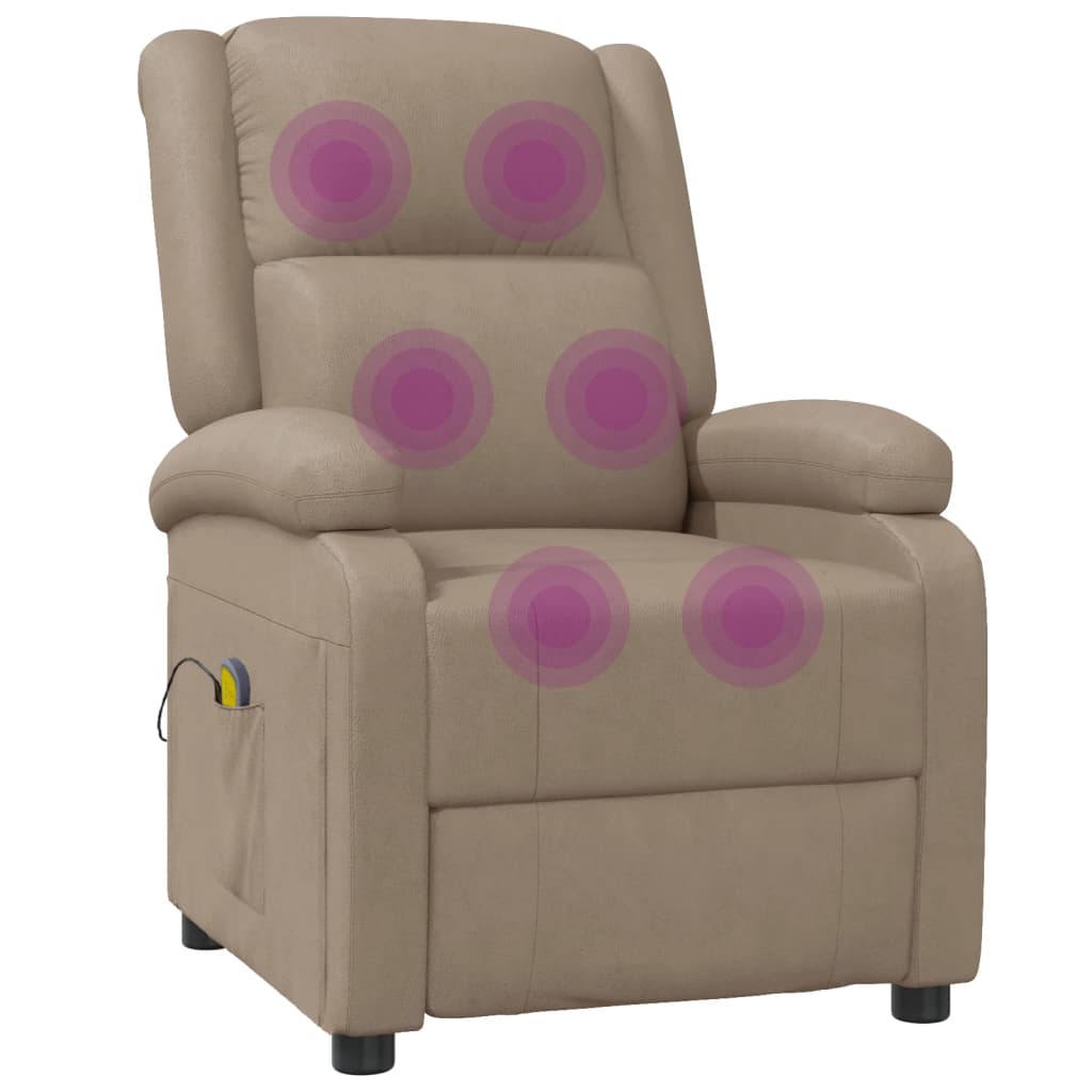 Massage chair, cappuccino, artificial leather