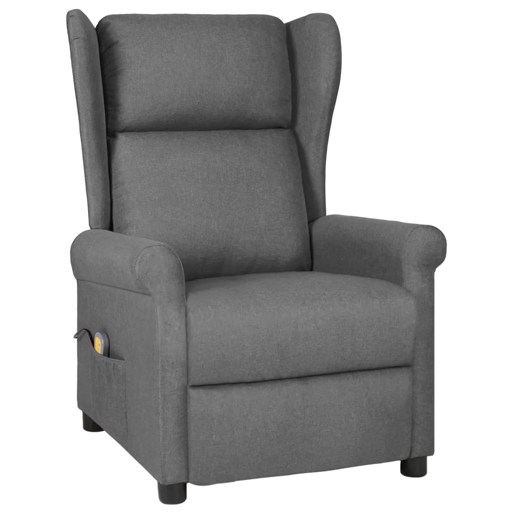 Massage chair, light grey, fabric