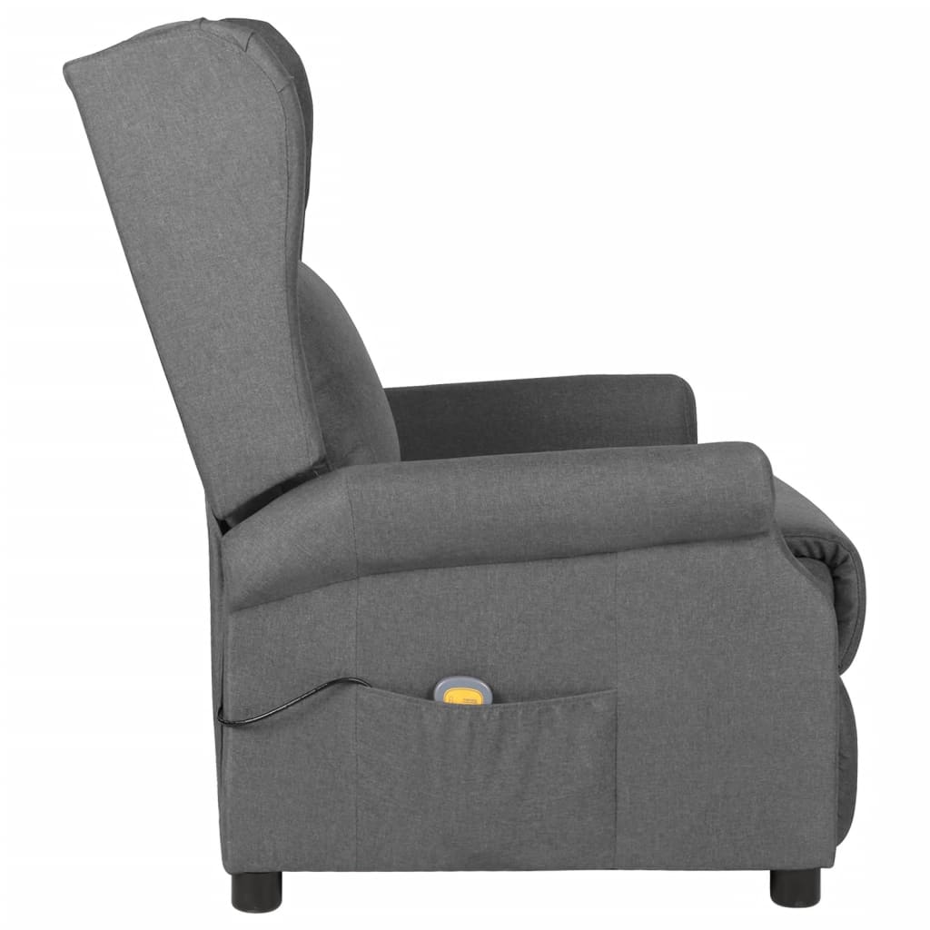 Massage chair, light grey, fabric