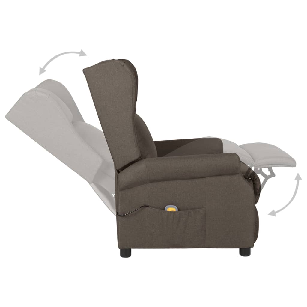Massage chair, brown, fabric