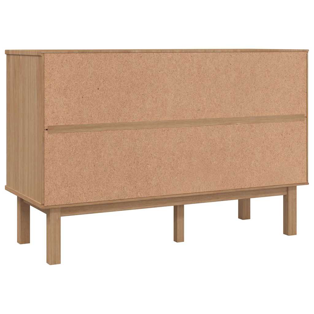 Spintelė su stalčiais OTTA, ruda/balta, 111x43x73,5cm, pušis