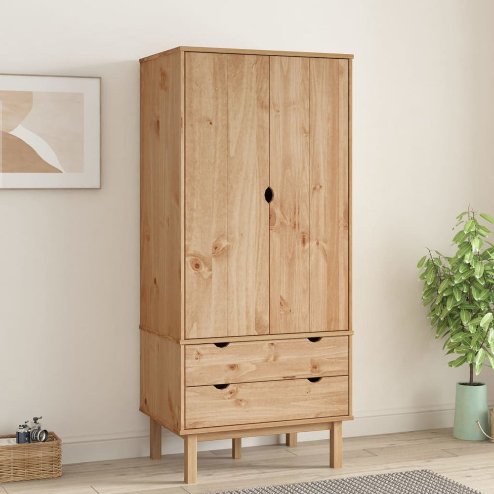 Wardrobe OTTA, 76.5x53x172cm, solid pine wood