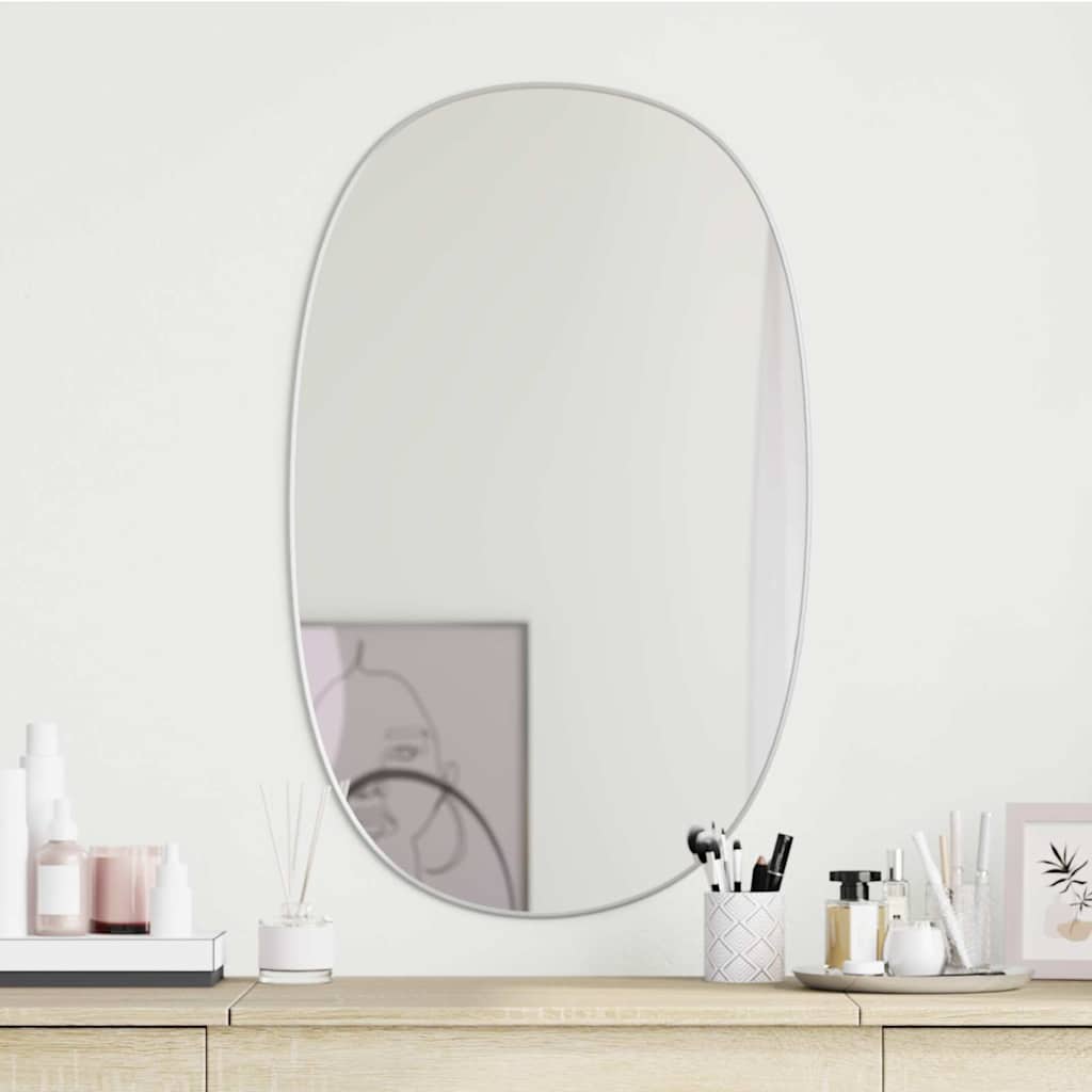 Wall mirror, silver, 80x50cm