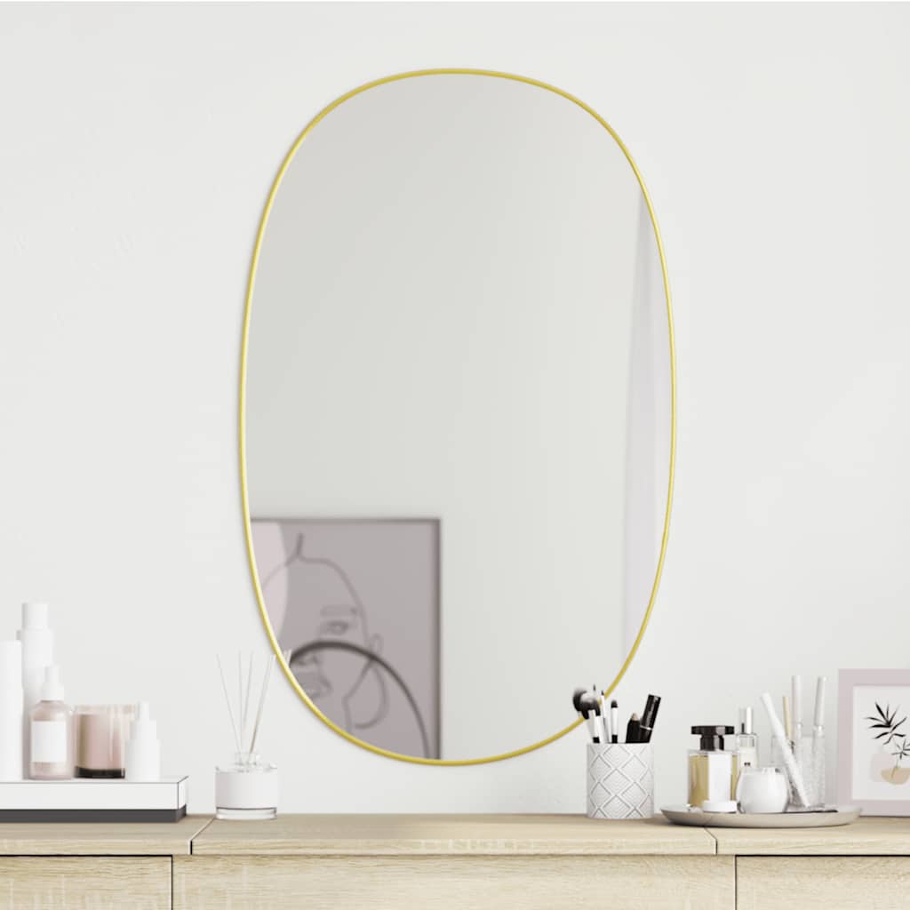 Wall mirror, gold, 80x50cm