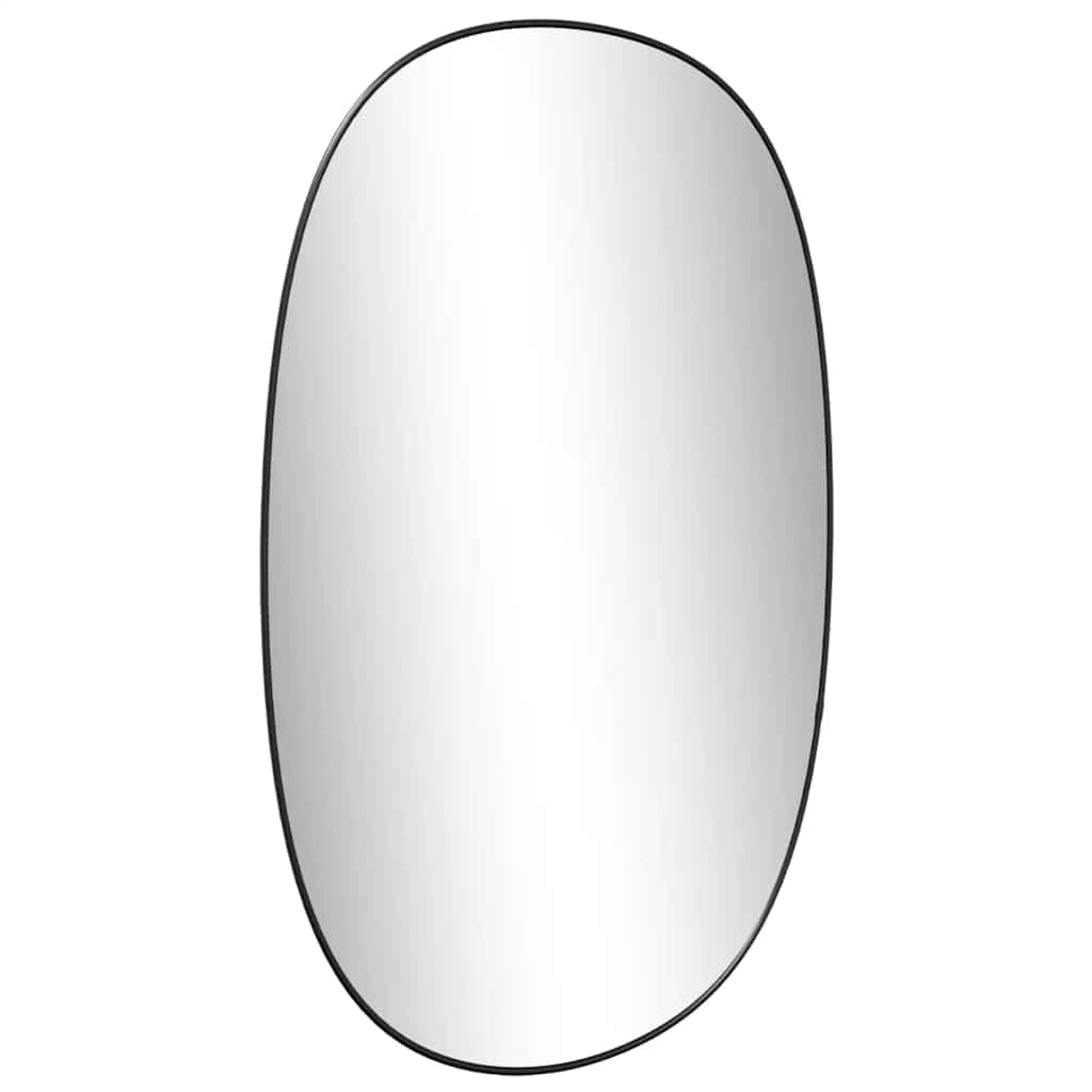 Wall mirror, black, 70x45cm