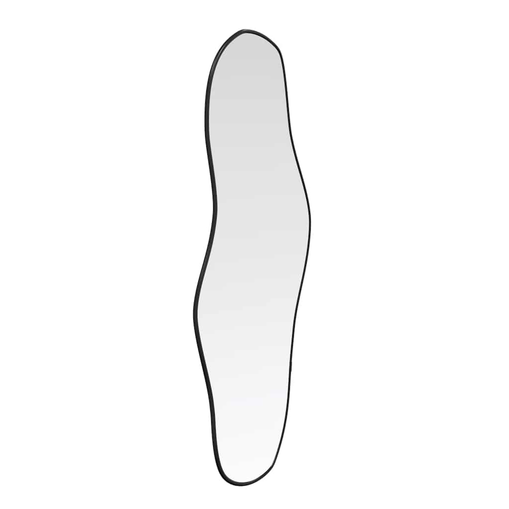 Wall mirror, black, 60x25cm