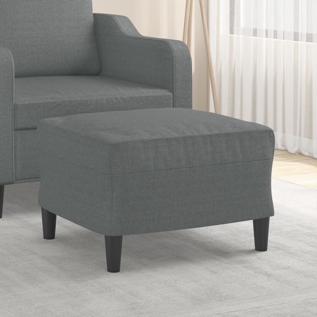 Footstool, dark grey, 60x50x41cm, fabric