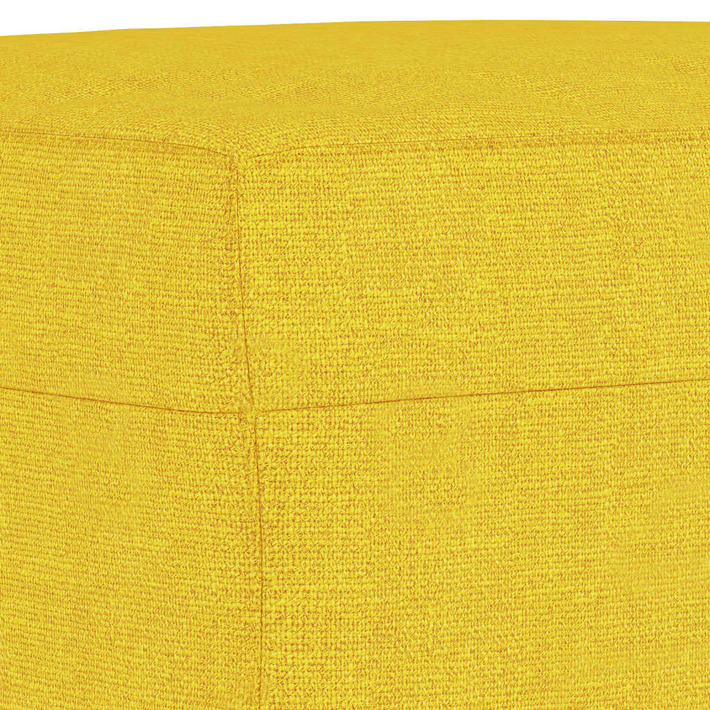 Footstool, light yellow, 60x50x41cm, fabric