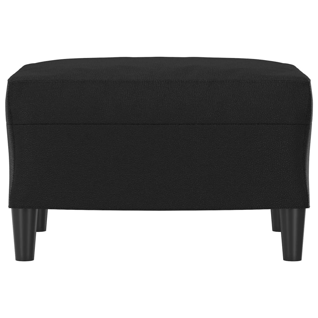 Footrest, black, 60x50x41cm, artificial leather