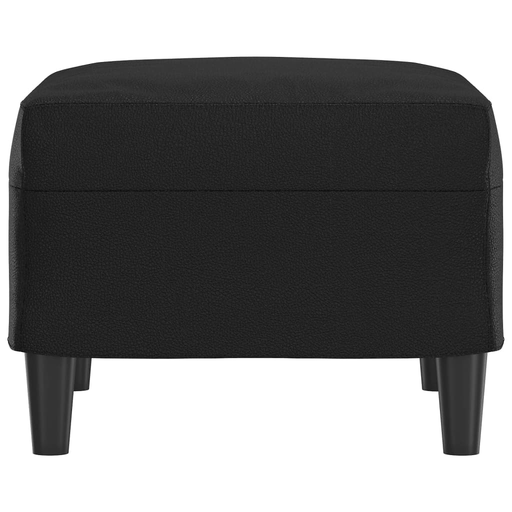 Footrest, black, 60x50x41cm, artificial leather
