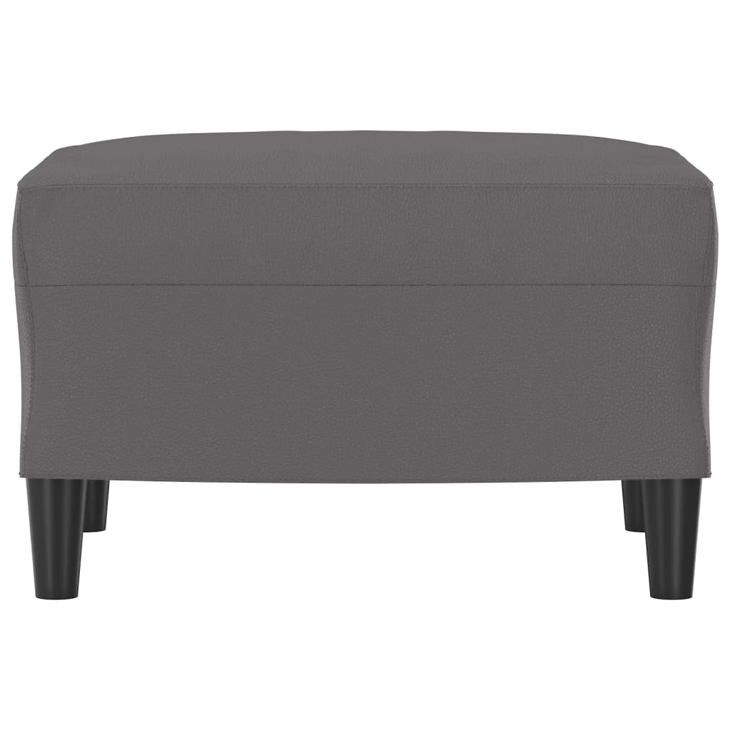 Footrest, grey, 60x50x41cm, artificial leather
