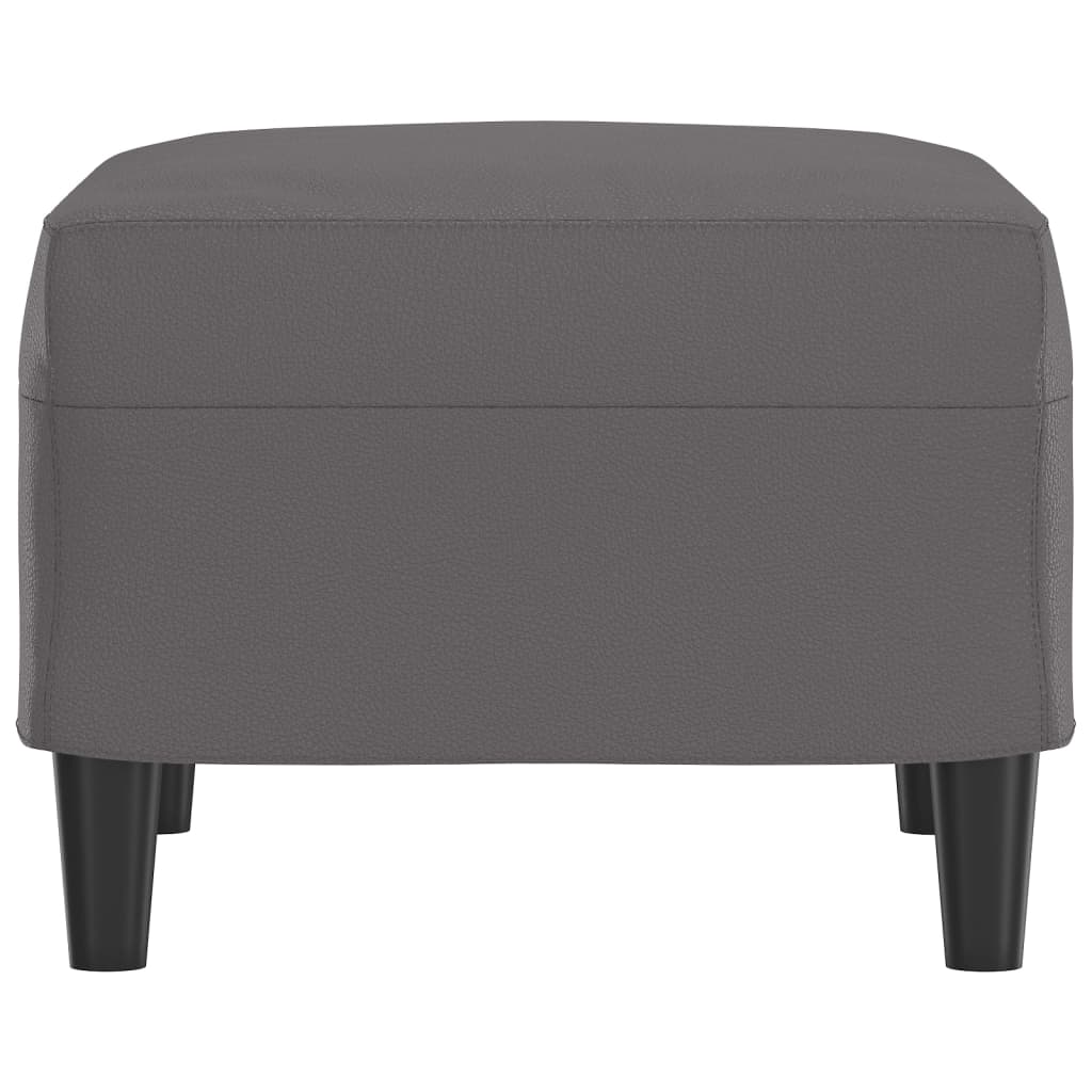 Footrest, grey, 60x50x41cm, artificial leather