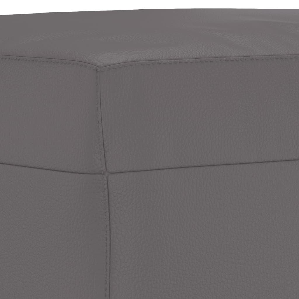 Footrest, grey, 60x50x41cm, artificial leather