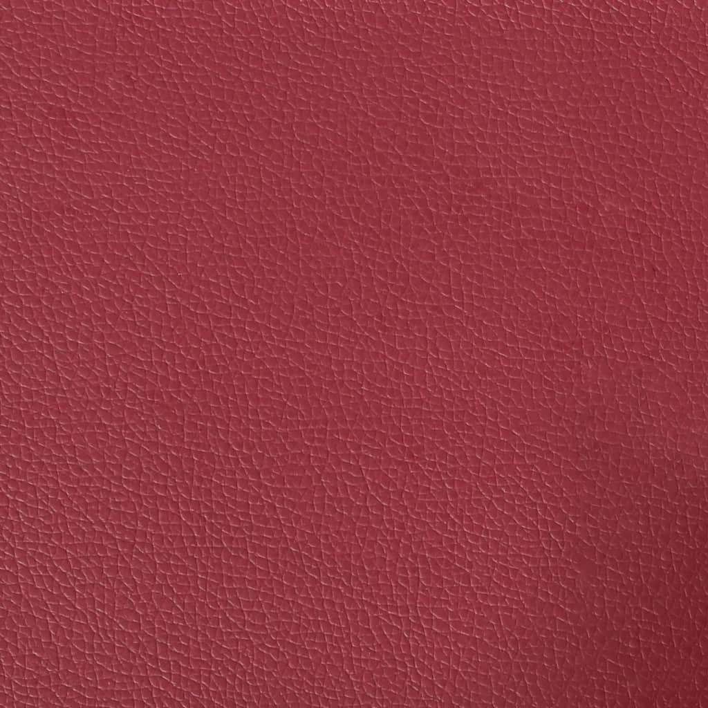 Footrest, red wine color, 60x50x41cm, artificial leather