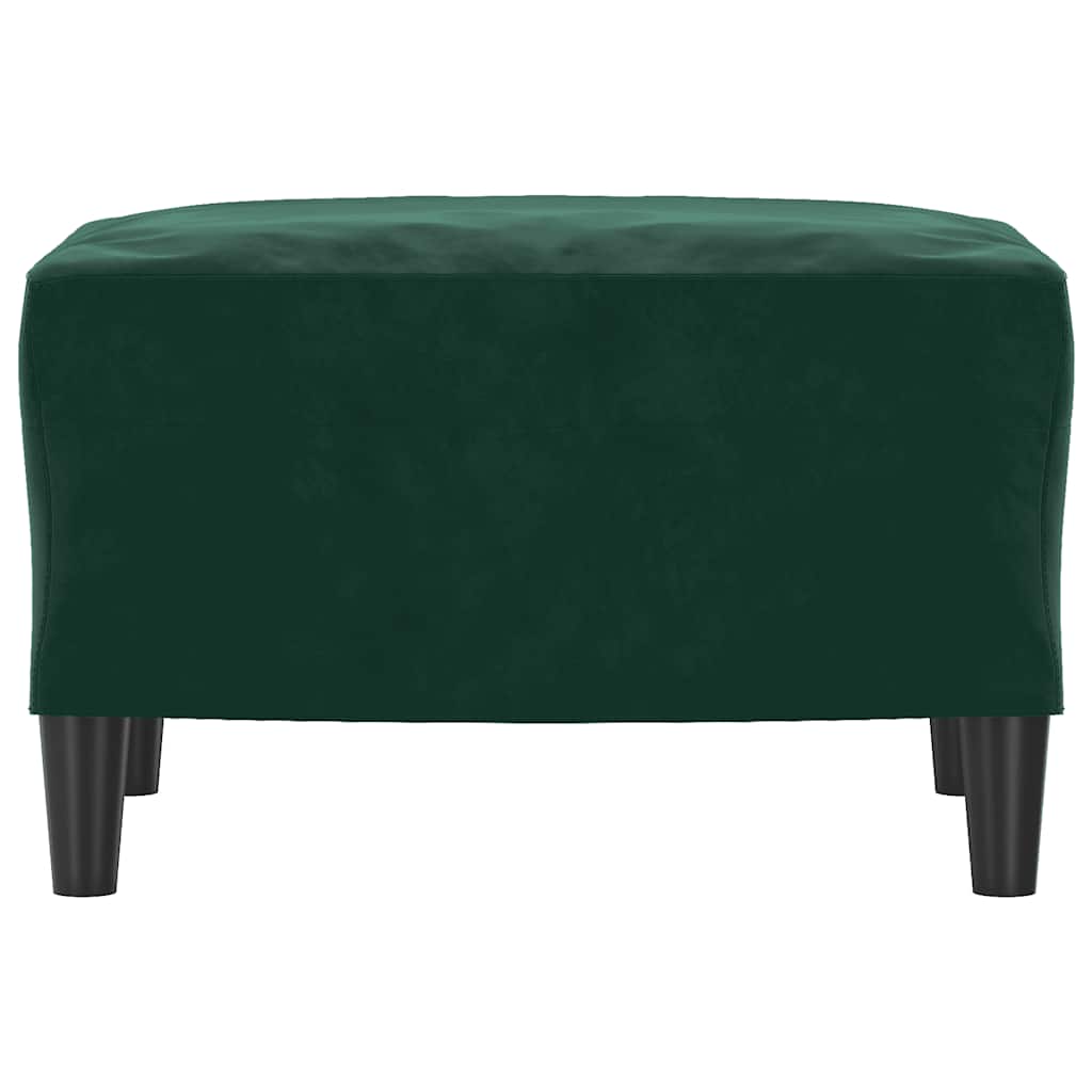 Footrest, dark green, 60x50x41cm, velvet