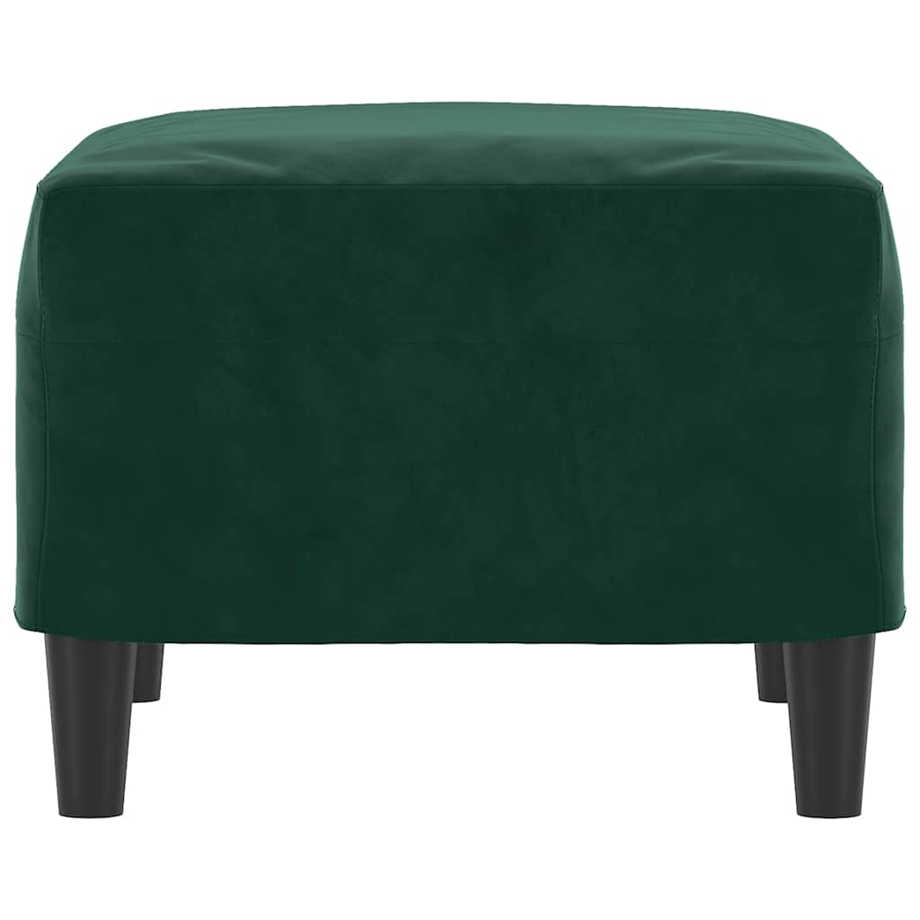 Footrest, dark green, 60x50x41cm, velvet