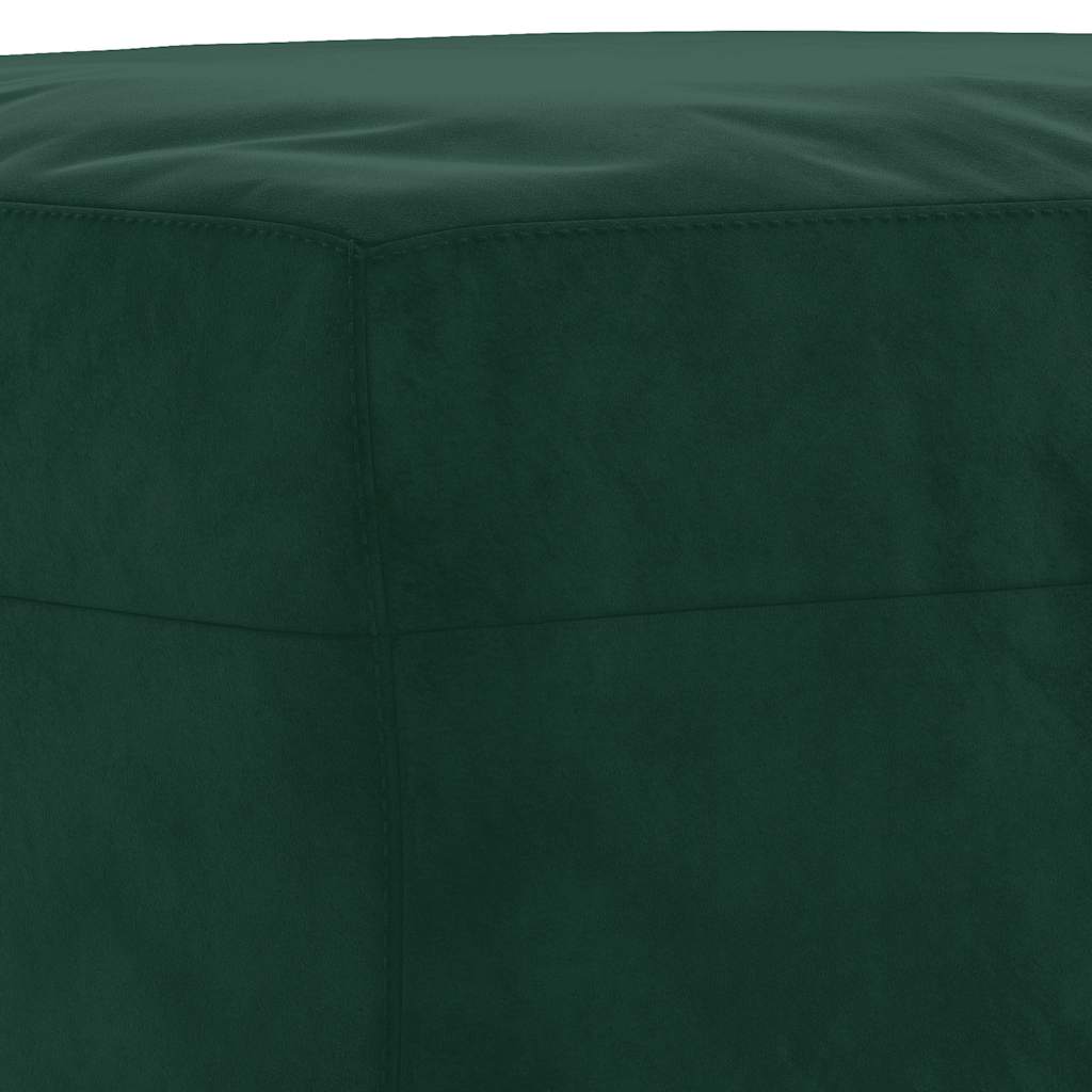 Footrest, dark green, 60x50x41cm, velvet