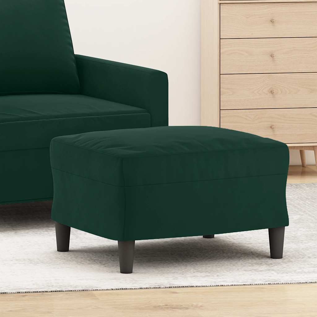 Footrest, dark green, 60x50x41cm, velvet
