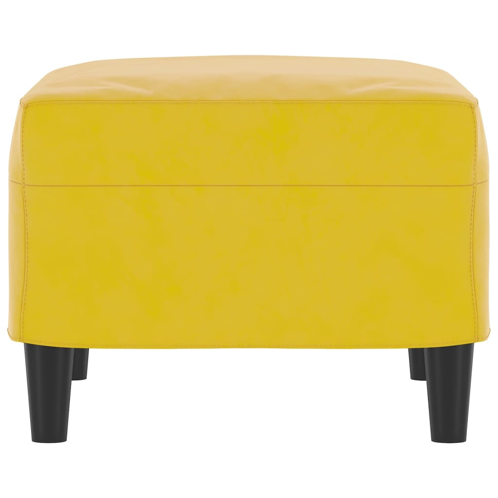 Pouf, yellow, 60x50x41cm, velvet