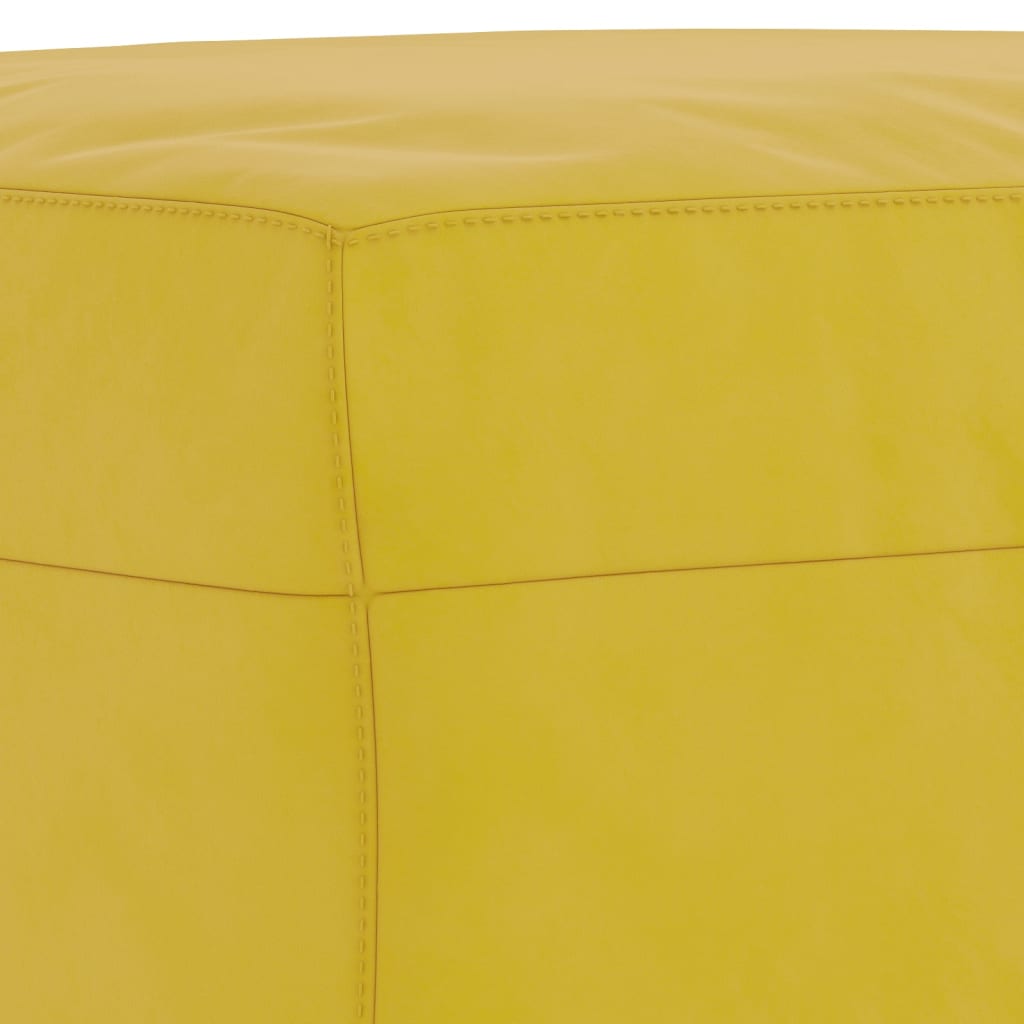 Pouf, yellow, 60x50x41cm, velvet