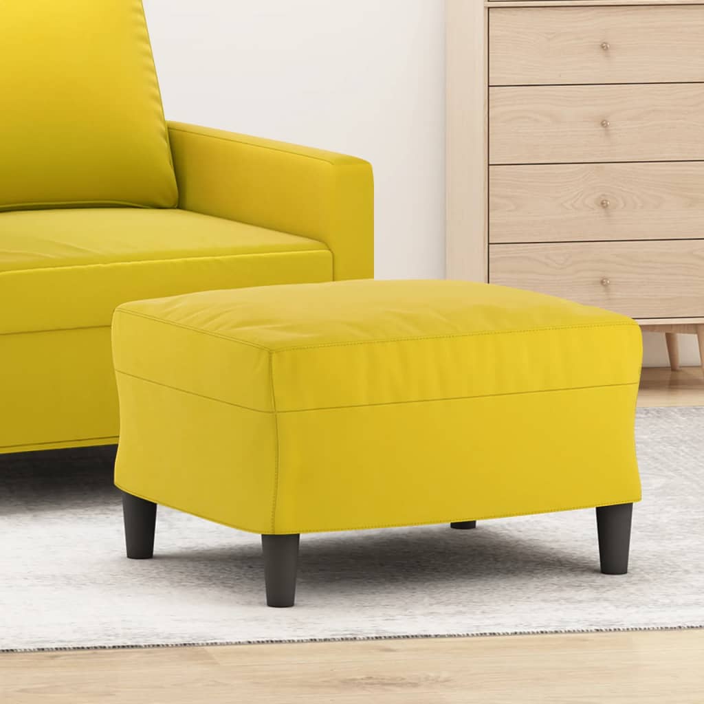 Pouf, yellow, 60x50x41cm, velvet